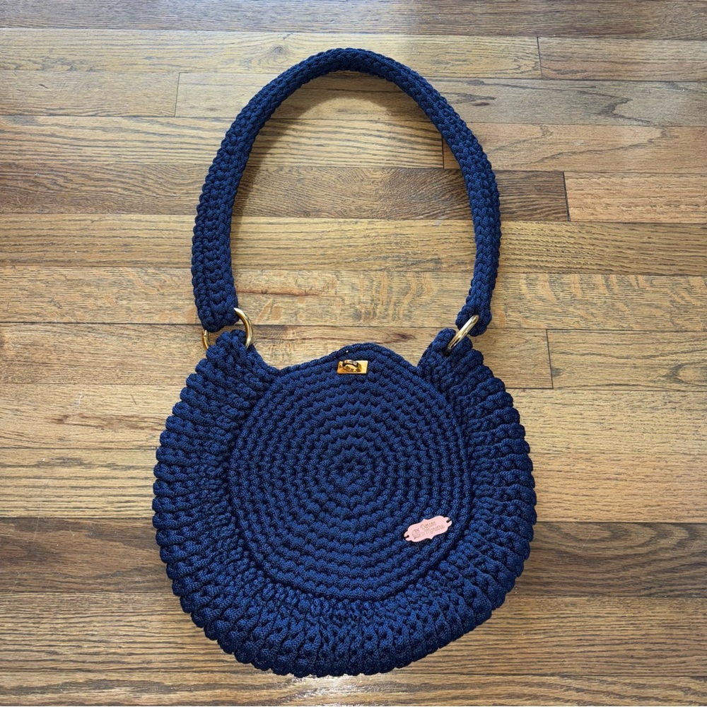 Handmade Women’s Navy Blue Shoulder Bag